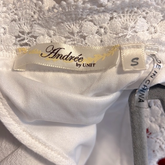 Maid White/Ivory Bibbed Longsleeve Dress Andrée by Unit - Picture 3 of 3